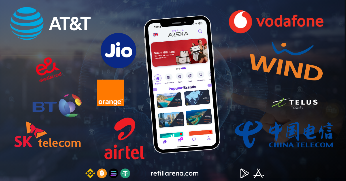 Refillarena erweitert Krypto-Zugang in über 180 Ländern mit Mobilfunk- & Geschenkkarten-Diensten