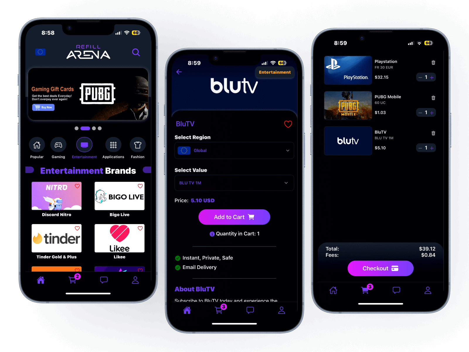 Refillarena - Buy Gift Cards & Topup with Crypto